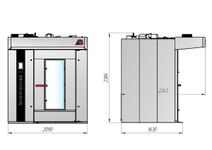 Ротационная хлебопечь «Восход Муссон-ротор 55Р-02» В767