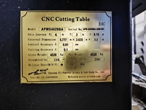 Станок гидроабразивной резки APW S4020BA (2025 года) 5 осей