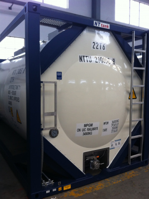 Танк-контейнер объём 18м3 тип Т11, для перевозки акриловой кислоты ингибированной