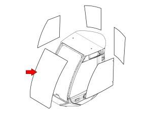 Стекло лобовое KOMATSU 5266610 поликарбонат 15мм
