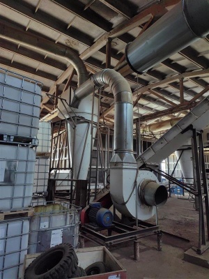 Линия измельчения и сушки сырья для производства биотоплива