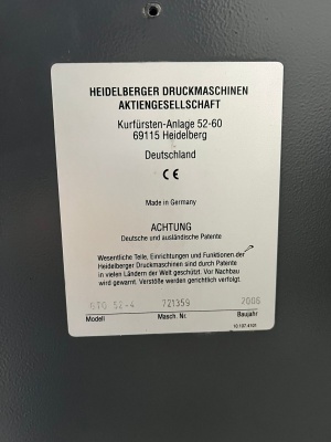 Heidelberg Printmaster GTO 52-4 (2006)