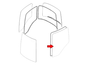 Стекло дверное левое для CHALLENGER 500625D1