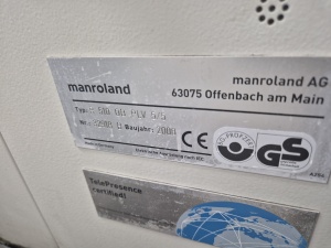 Man Roland R 510 OB PLV 5/5, 2008 г. в., 10 секций +лак, 201 млн. отт