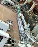 Паркетная Линия непрерывного прессования инженерной доски на базе сверх-мощного пресса KONTACK-K 450 произведена A.Costa для Португалии